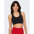 Sujetador deportivo Only Onpdaisy-2 Seam Black Mujer