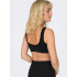Sujetador deportivo Only Onpmira-2 Seam Black Mujer