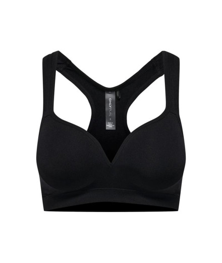 Sujetador deportivo Only Onpmartine-2 Seam Black Mujer