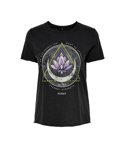 Camiseta Only lucy Reg S/S Black Mujer