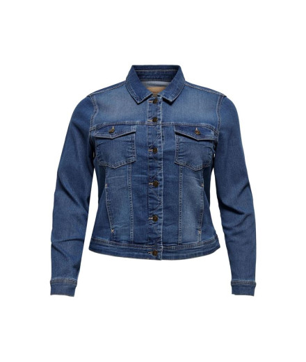 Chaqueta Vaquera Only Curvy Mbd Medium Blue Denim Mujer