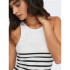 Camiseta Only Onlkenya Rib Stripe Bright White Mujer