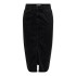 Falda Only bianca Midi Washed Black Mujer