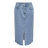 Falda Only bianca Midi Rea Light Blue Denim Mujer