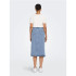Falda Only bianca Midi Rea Light Blue Denim Mujer