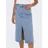 Falda Only bianca Midi Rea Light Blue Denim Mujer