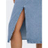 Falda Only bianca Midi Rea Light Blue Denim Mujer