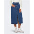 Falda Only bianca Midi Rea Medium Blue Denim Mujer