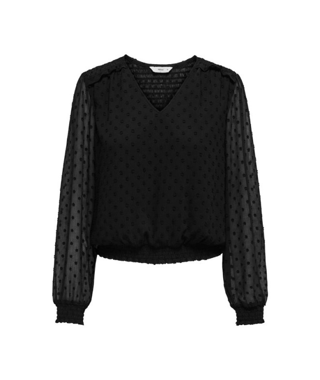 Camiseta Only Onlelmira Life New Dobby Black Mujer