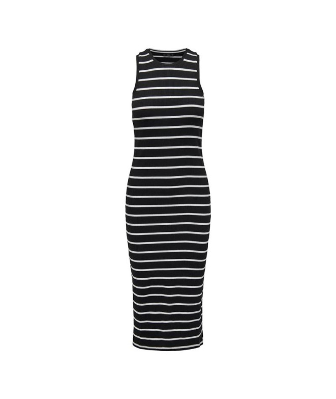 Vestido Only Onlbelfast Stripe S/L Mididress...
