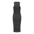 Vestido Only Onlbelfast Stripe S/L Mididress Jrs Noos Black