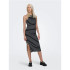 Vestido Only Onlbelfast Stripe S/L Mididress Jrs Noos Black