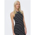 Vestido Only Onlbelfast Stripe S/L Mididress Jrs Noos Black