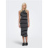 Vestido Only Onlbelfast Stripe S/L Mididress Jrs Noos Black