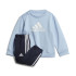 Conjunto adidas Badge Of Sport Logo Jogger Infantil Azul/Blanco