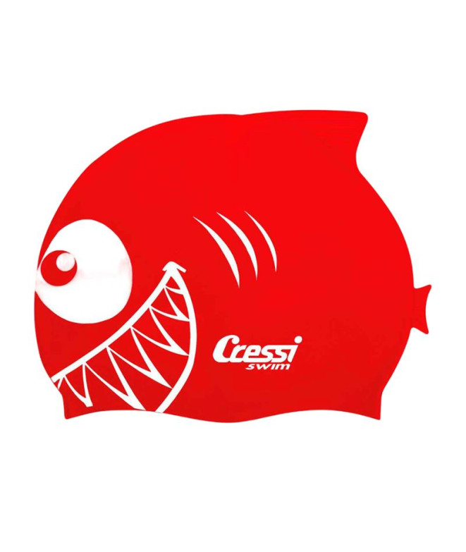 Gorro de natación Cressi Silicona Tiburón Rojo...