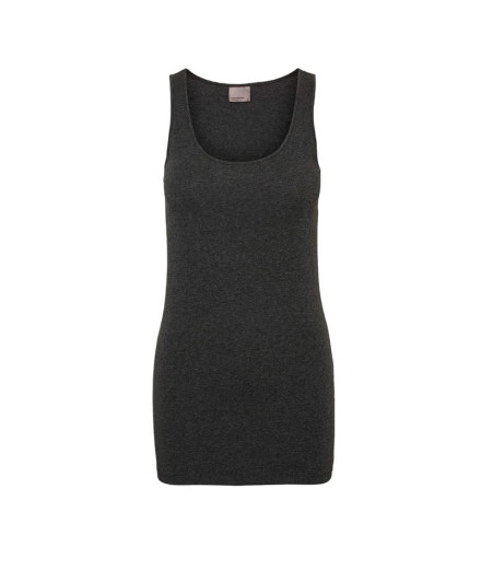 Camiseta Vero Moda maxi Myoft Long Tank Dark Grey Melange...