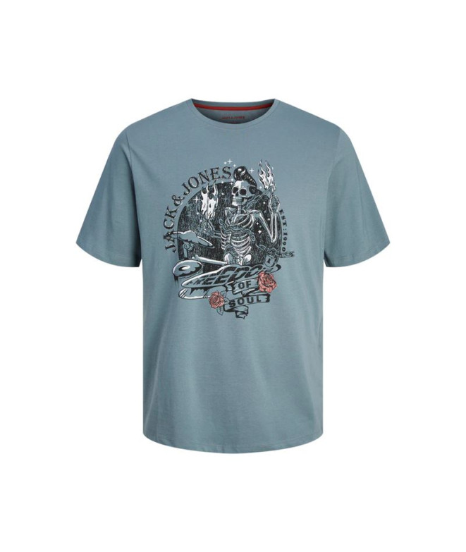 Camiseta Jack and Jones skull Rock Crew Azul...