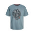 Camiseta Jack and Jones skull Rock Crew Azul Hombre