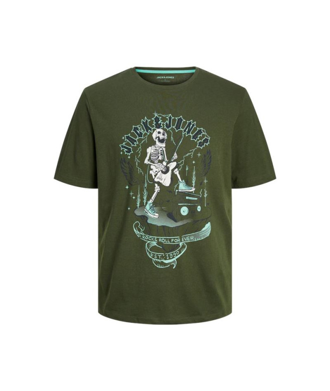 Camiseta Jack and Jones skull Rock Crew Verde...