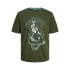 Camiseta Jack and Jones skull Rock Crew Verde Hombre