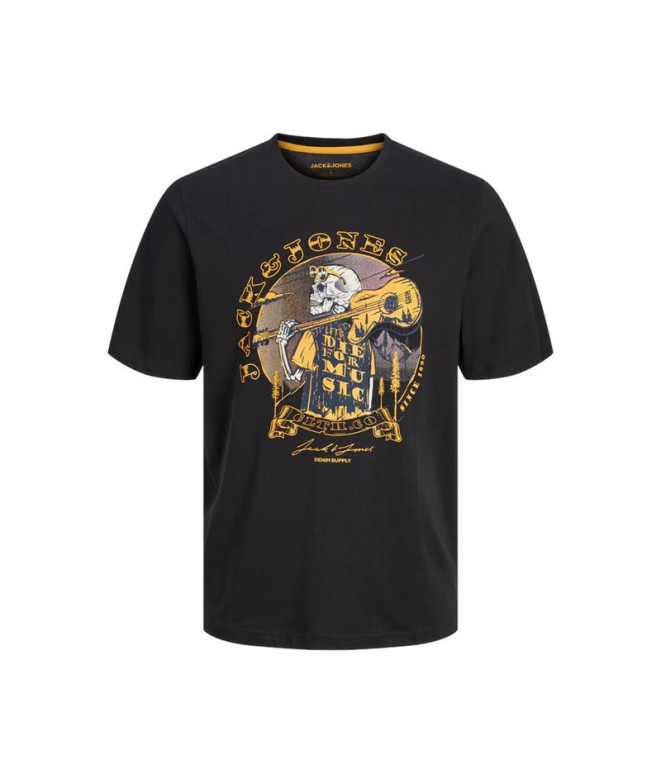 Camiseta Jack and Jones skull Rock Crew Negro...