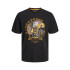 Camiseta Jack and Jones skull Rock Crew Negro Hombre