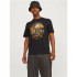 Camiseta Jack and Jones skull Rock Crew Negro Hombre