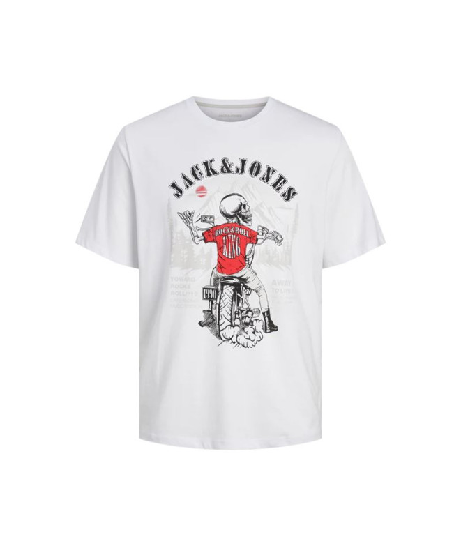 Camiseta Jack and Jones skull Rock Crew Blanco...