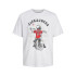 Camiseta Jack and Jones skull Rock Crew Blanco Hombre