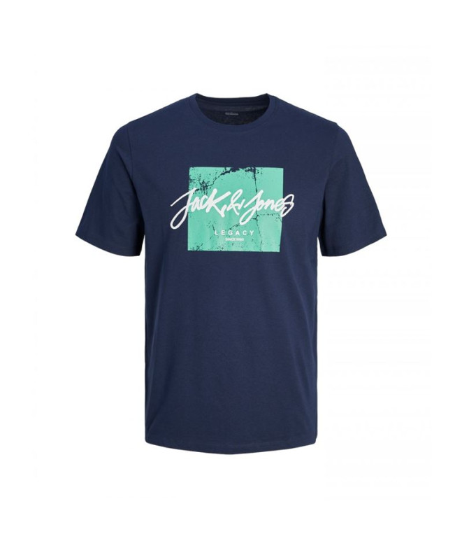 Camiseta Jack and Jones tiley Crew Azul Marino...