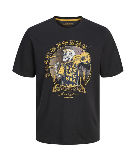 Camiseta Jack and Jones skull Rock Crew Negro Infantil