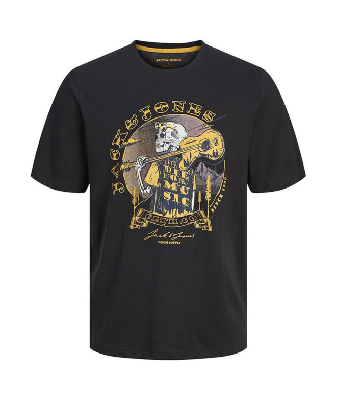 Camiseta Jack and Jones skull Rock Crew Negro...