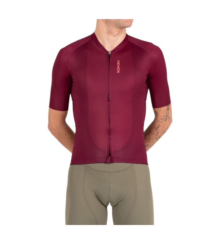 Maillot de Ciclismo Hemon Pro Gaia M/C Burdeos...