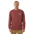 Sudadera Rip Curl Stapler Crew Hombre Apple Burdeos
