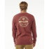 Sudadera Rip Curl Stapler Crew Hombre Apple Burdeos
