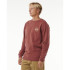 Sudadera Rip Curl Stapler Crew Hombre Apple Burdeos