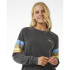 Sudadera Rip Curl High Tide Surf Raglan Crew Mujer Negro