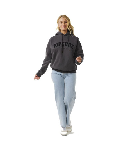 Sudadera Rip Curl Varsity Hoodie Mujer Negro