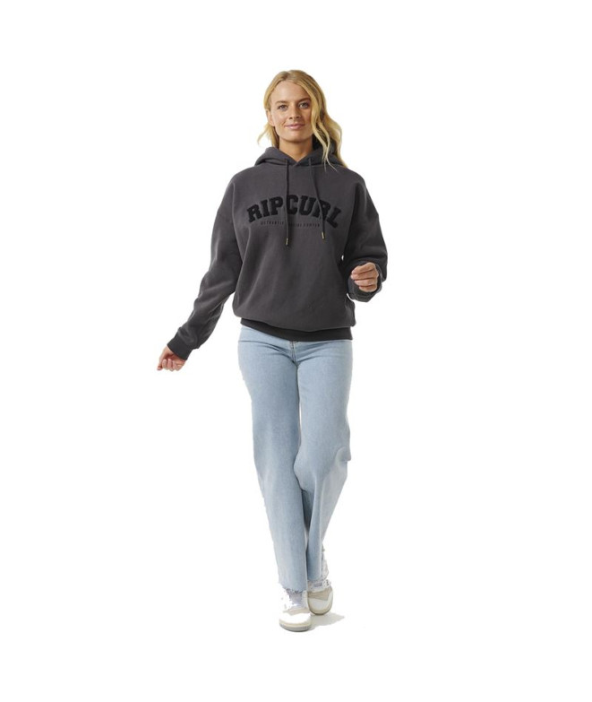 Sudadera Rip Curl Varsity Hoodie Mujer Negro