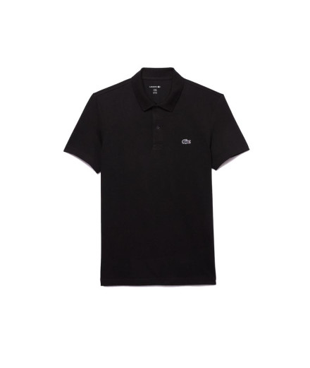 Polo Lacoste Chemise Col Bord-Cotes Negro