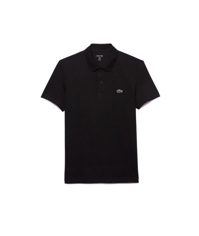 Polo Lacoste Chemise Col Bord-Cotes Negro