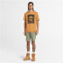 Camiseta Timberland Stack Logo Short Sleeve Wheat Boot Hombre Naranja
