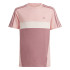 Camiseta adidas Tiberio 3 Bandas Colorblock Infantil Rosa