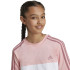 Camiseta adidas Tiberio 3 Bandas Colorblock Infantil Rosa