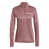 Camiseta de Montaña adidas Terrex Multi Half Zip Longsleeve Mujer Granate