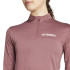 Camiseta de Montaña adidas Terrex Multi Half Zip Longsleeve Mujer Granate