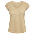Camiseta Only silvery S/S V Lurex Gold Colour Mujer