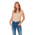Camiseta Only silvery S/S V Lurex Gold Colour Mujer