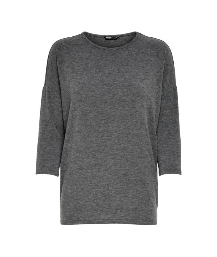Camiseta Only glamour 3/4 Dark Gris Mujer